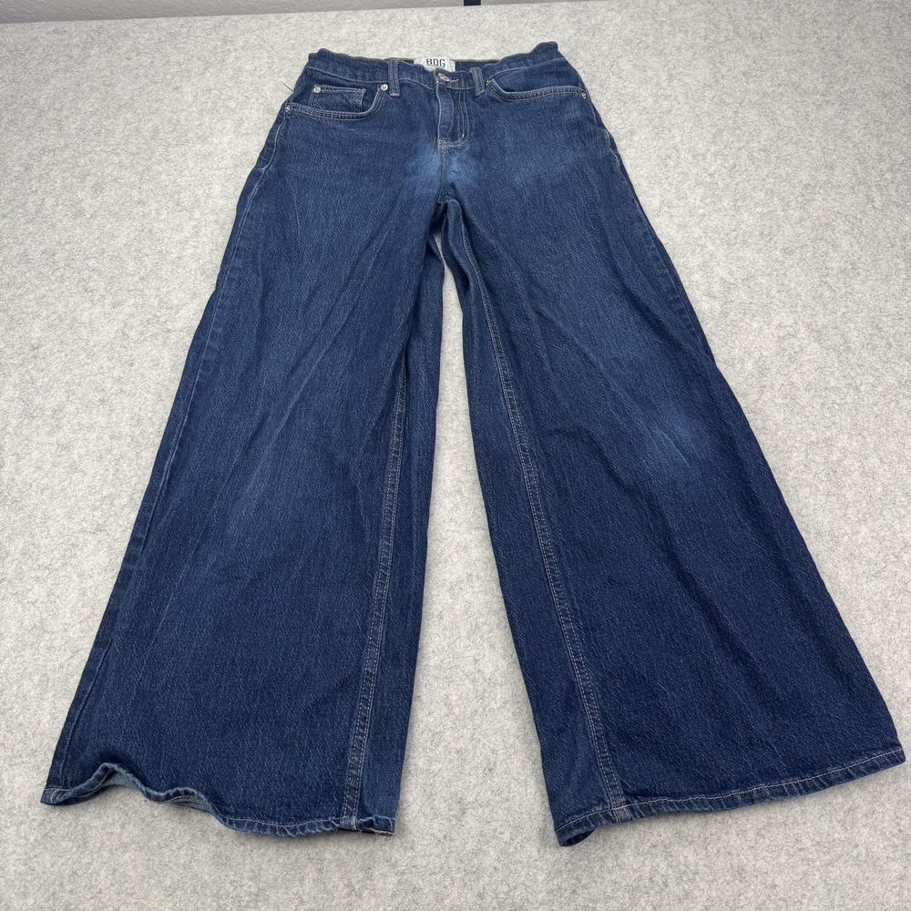 BDG Urban Outfitters Jeans Womens 26 (26x27) Blue Mid Rise Wide Leg Denim